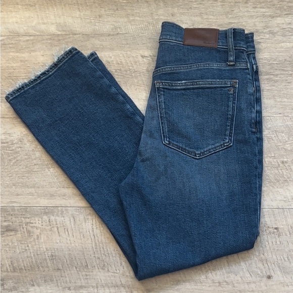 Madewell Slim Demi Boot Raw Hem Ankle Jeans Size 27 - Picture 2 of 11